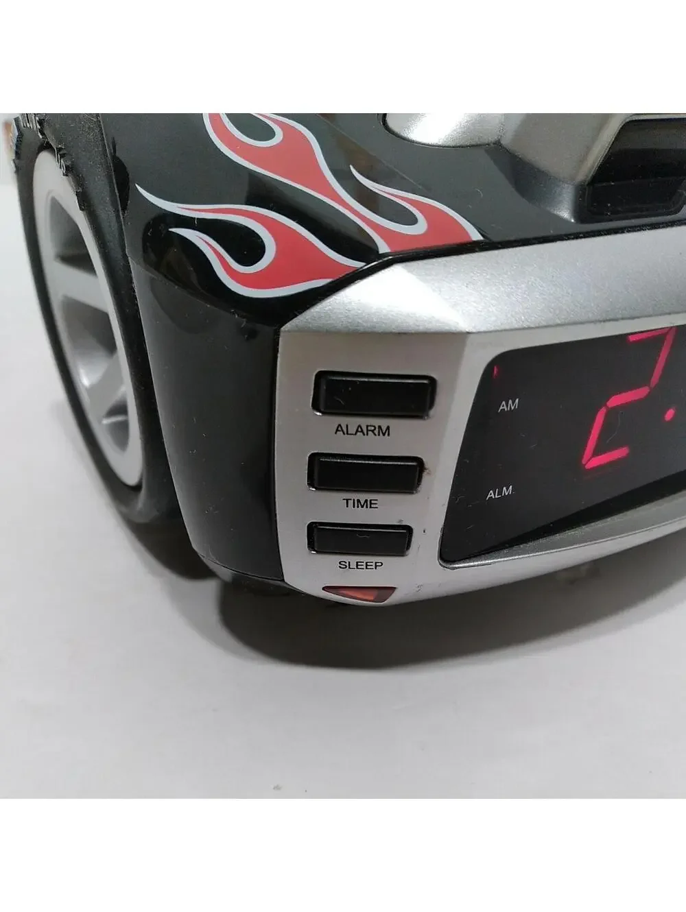 2008 Hotwheels Alarm Clock With Night Light And Radio